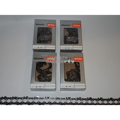 4x Stihl Saw Chain 30 cm 1,1 mm 3/8"P SEMI CHISEL PM 44 drive links