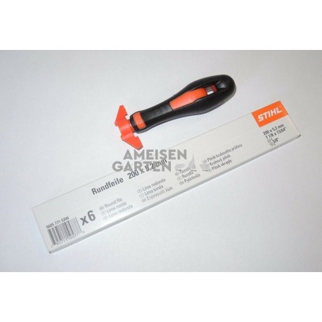 Stihl Feile FH1 Feilenhalter und 6 x Rundfeile 3/8" 5,2 mm Feilenset